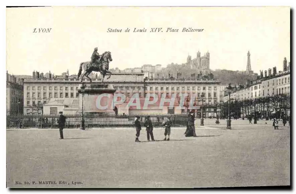Lyon — Statue des Louis XIV, Place Bellecour — P. MAITEL Edit, Lyon, n° 80 - Vorderseite