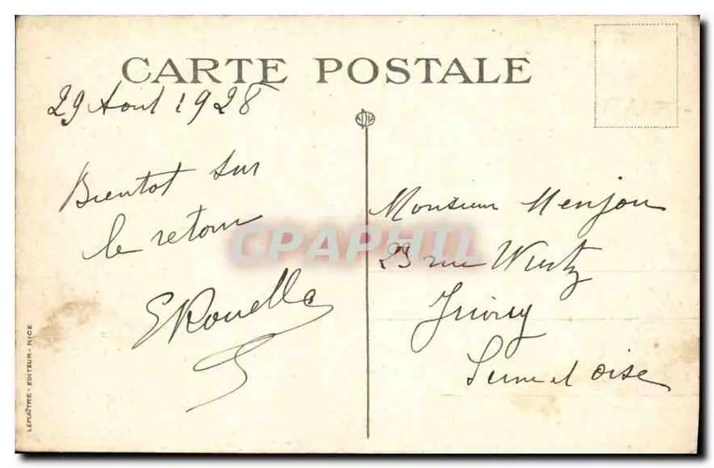 Biarritz — La Grande Plage und das Municipale Casino — Verleger Lepâtre, Nr. 8 - Rückseite