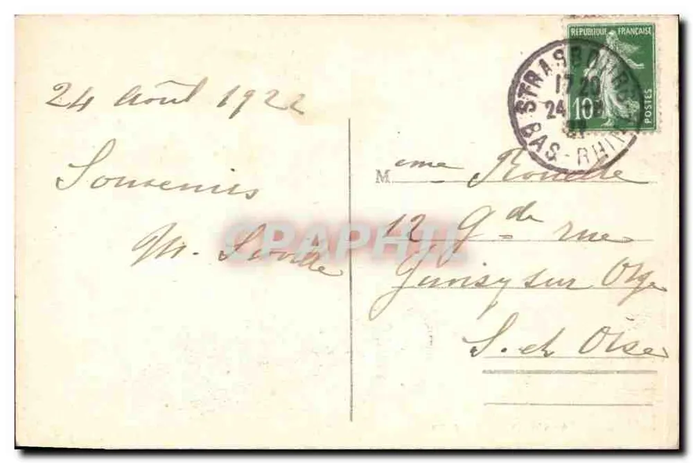 Strasbourg - Ninho de Corujas — Editor J. e E. Staerck, n° 602 - Verso