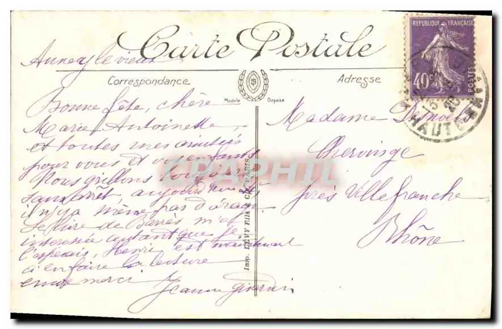 Rodovia de Thônes — Castelo de Menthon e Dente de Lanjon — Edição Laridon - Verso