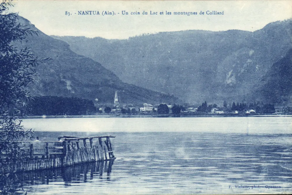Nantua (Ain) — Ein Teil des Sees und die Berge von Colliard — F. Vialatte, phot. Oyonnax - Vorderseite