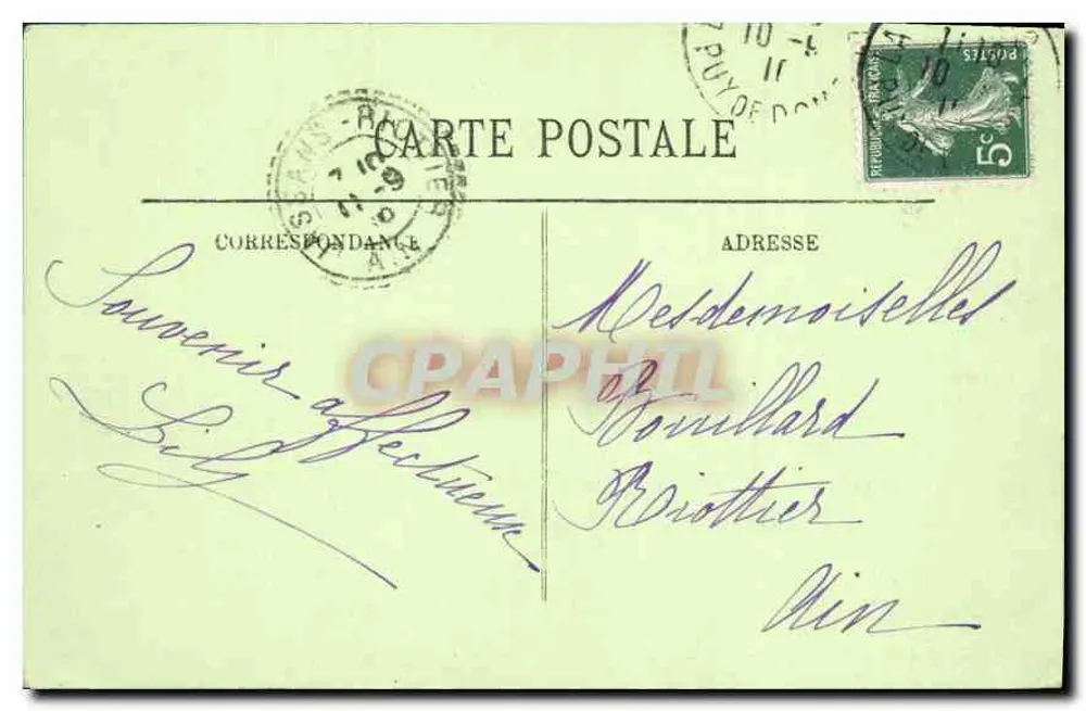 La Bourboule — Ansicht des Plateau de Charlanne — LL. — N° 95 - Rückseite