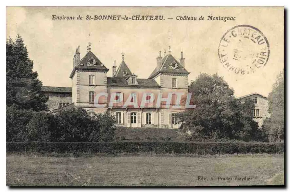 Um St-BONNET-le-CHATEAU — Schloss Montagnac — Verlag A. Prades-Preydidier - Vorderseite