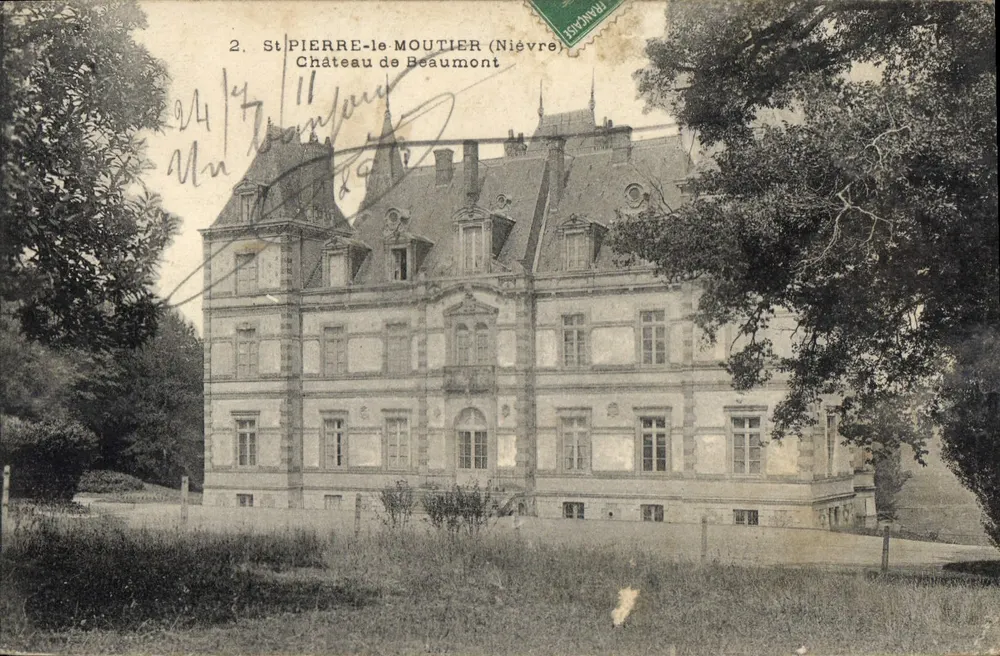 St PIERRE-le-MOUTIER (Nièvre) — Château de Beaumont — éditeur inconnu, n°2 - Vorderseite