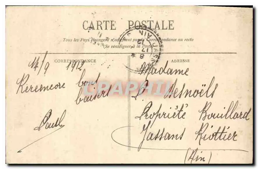 Verdun-sur-Meuse — La Tour Chaussée (Historisches Denkmal) — Verlag: H. Lemoine Ed., Nr. 27 - Rückseite