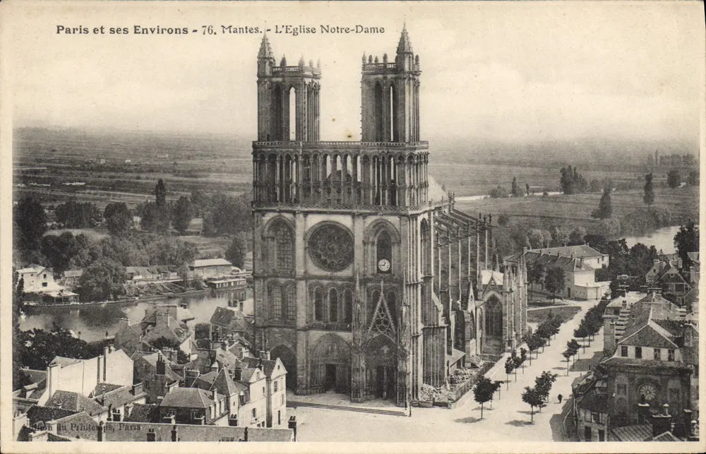 Mantes - Die Kirche Notre-Dame — Paris und seine Umgebung - 76. Verleger: Édition du Pinntomous, Paris - Vorderseite