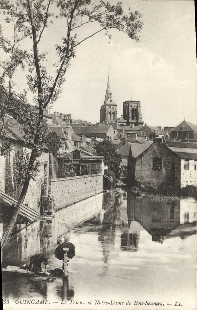 Guingamp — Ansicht des Trièux und Notre-Dame de Bon-Secours — LL. - Vorderseite