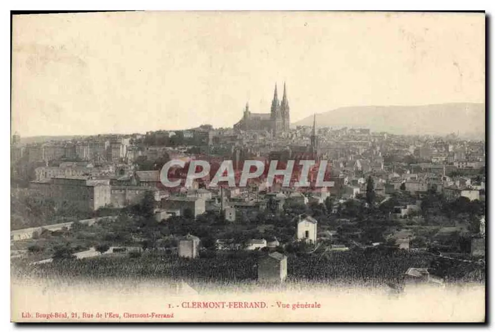 Clermont-Ferrand — Vista geral — Lib. Bougé-Béal, 21 Rue de l'Écu, Clermont-Ferrand - Frente