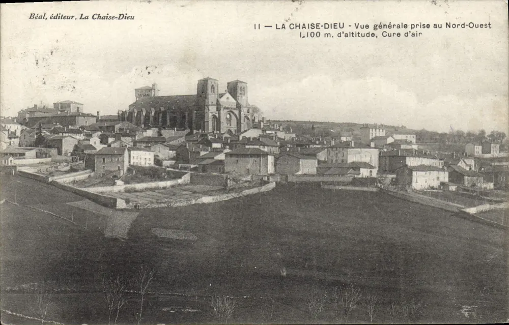 La Chaise-Dieu — Allgemeiner Blick von Nordwesten — Béal, Verlag, La Chaise-Dieu - Vorderseite