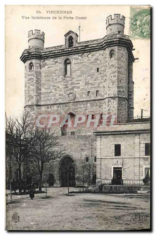 Vincennes — Innenansicht der Westpforte — Verleger C. P. M. Nr. 34 - Vorderseite