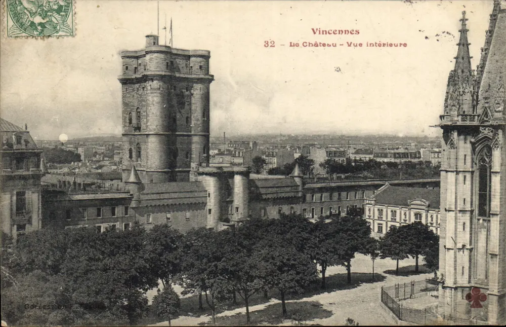 Vincennes — Vista interna do castelo — Coleção T. P. Collesdort - Frente