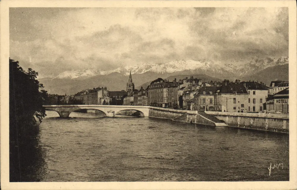 Grenoble — Die Isère und die Alpenkette — Éditions d'Art Yvot, Paris - Vorderseite