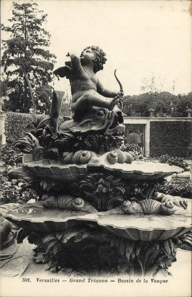 Versailles — Grand Trianon — Bassin der Vasque — Héliotypie A. Bourdier - Vorderseite