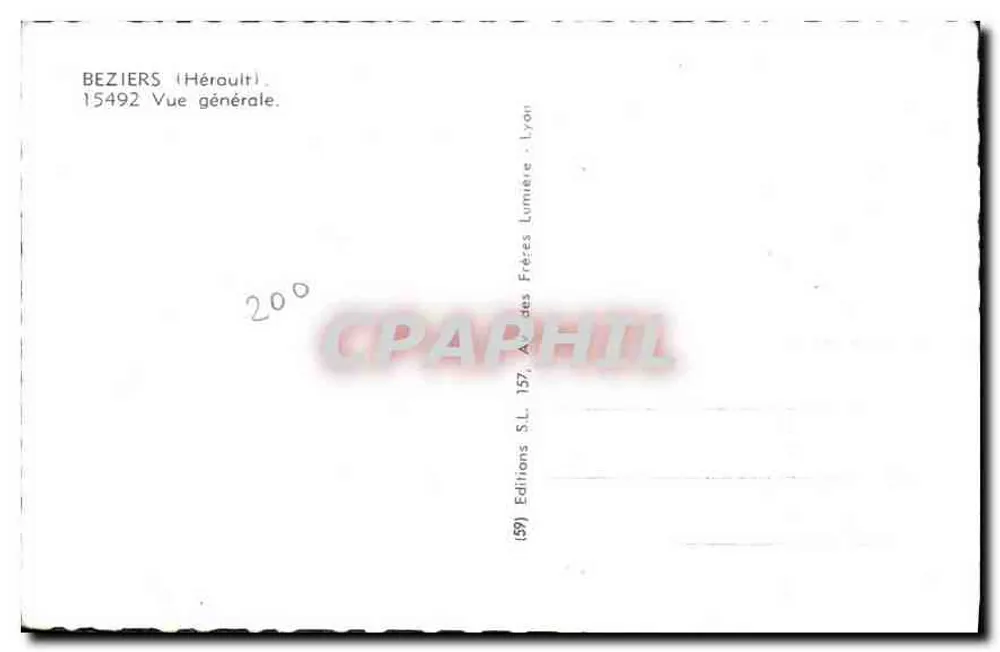 Béziers — Visão geral — Éditions Héroult, Lyon - Verso