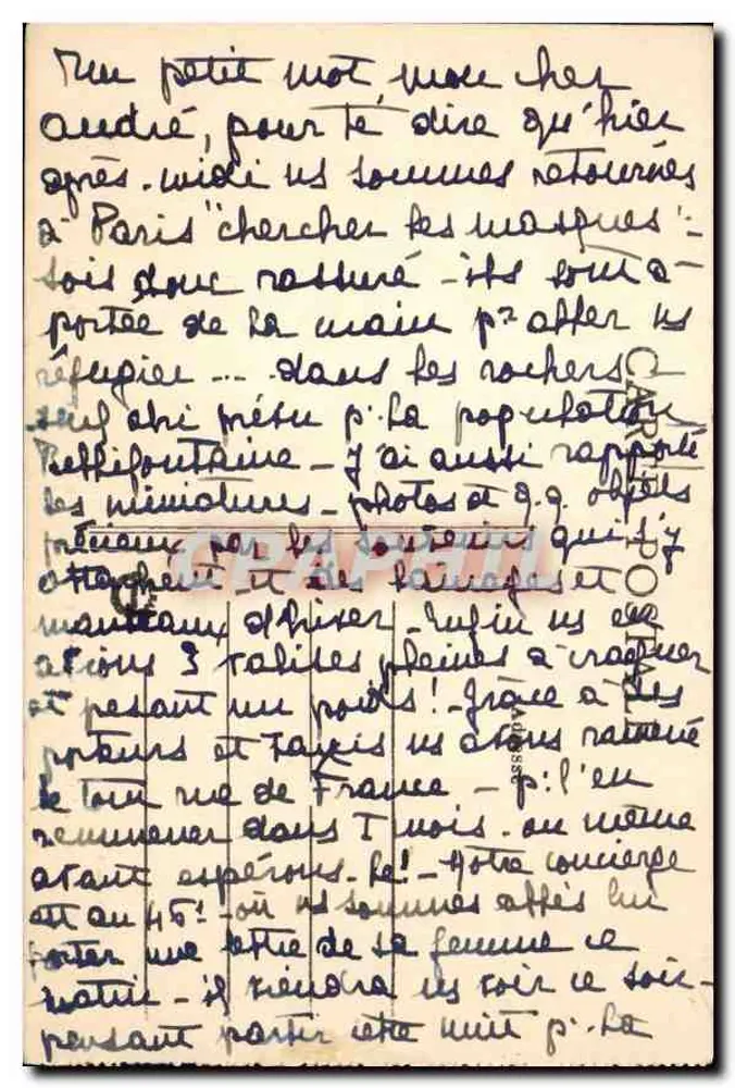 Wald von Fontainebleau — Der Taubenteich (Franchard) — Künstlerische Sammlung L.M. n°85 - Rückseite