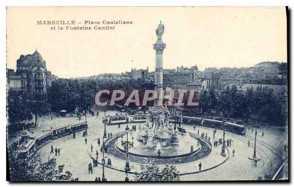 Marseille — Place Castellane und die Fontaine Cantini - Vorderseite