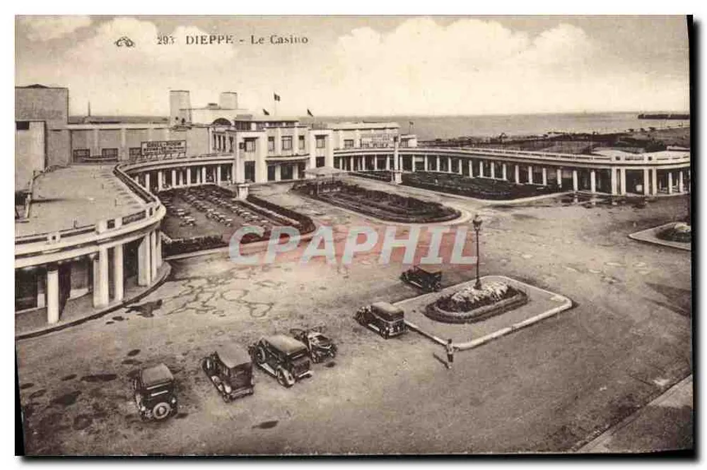 Dieppe - O Casino — visão aérea do edifício e da praça, n° 293 - Frente
