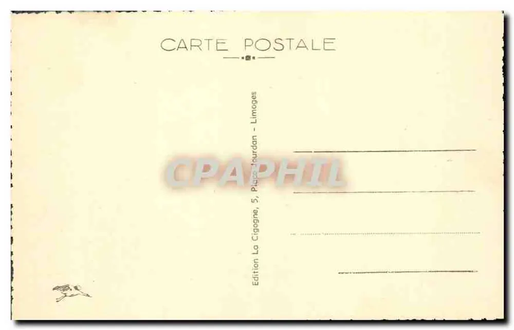 Limoges (H.-V.) — A Estação dos Beneditinos — Visa Censura 1939 - Verso