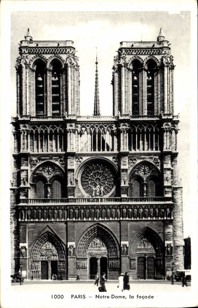 PARIS – Notre-Dame, a fachada — MOUTET, editor n°1000 - Frente