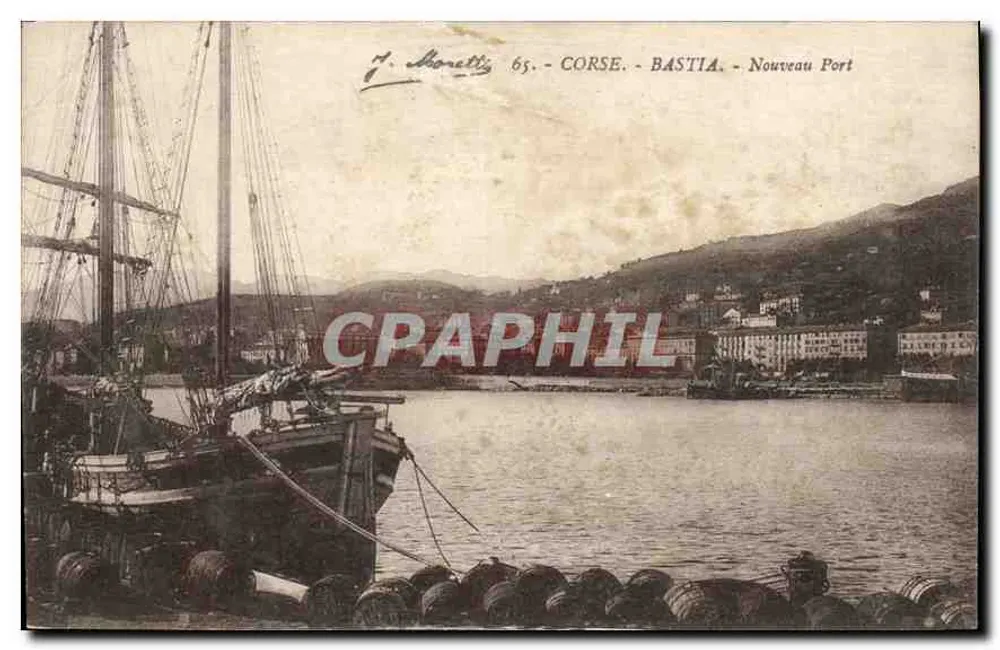 Bastia - Neuer Hafen — Korsika — J. Moretti, 65 - Vorderseite