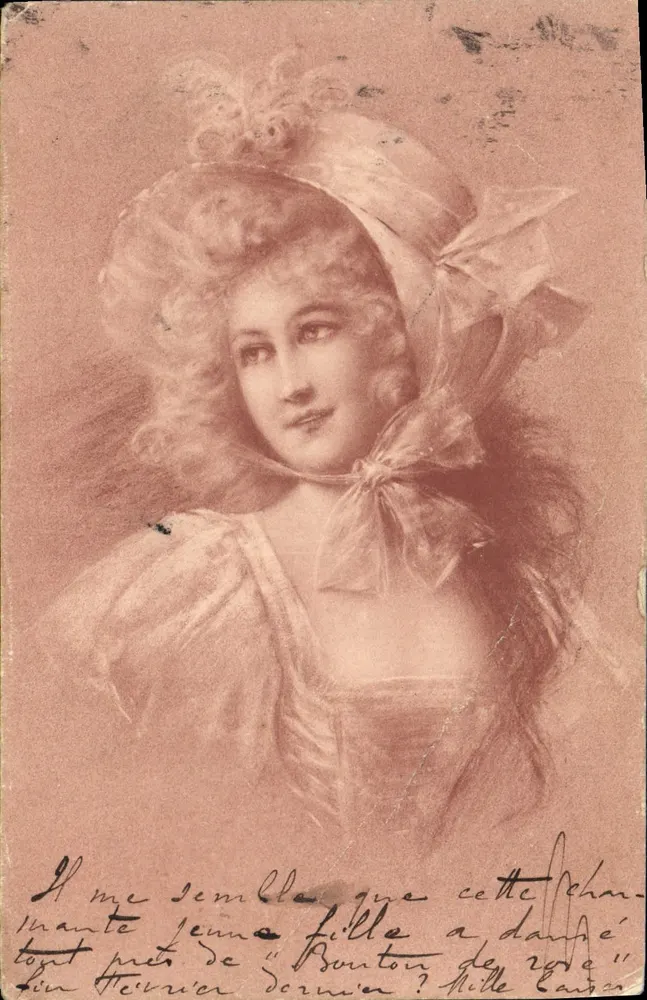 Jeune fille en costume de danse — 'Bouton de rose' — éditeur M. M. VIENNE - Vorderseite