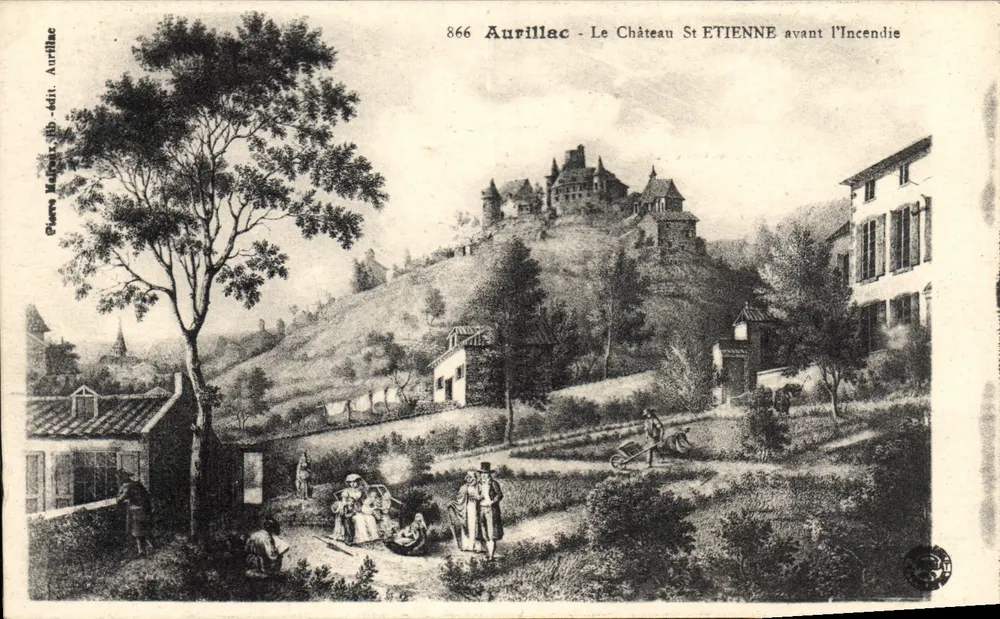 Aurillac - Schloss St ETIENNE vor dem Brand — G. Mayer, Aurillac, n°866 - Vorderseite