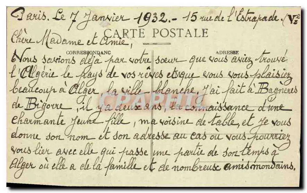 Aurillac - Schloss St ETIENNE vor dem Brand — G. Mayer, Aurillac, n°866 - Rückseite