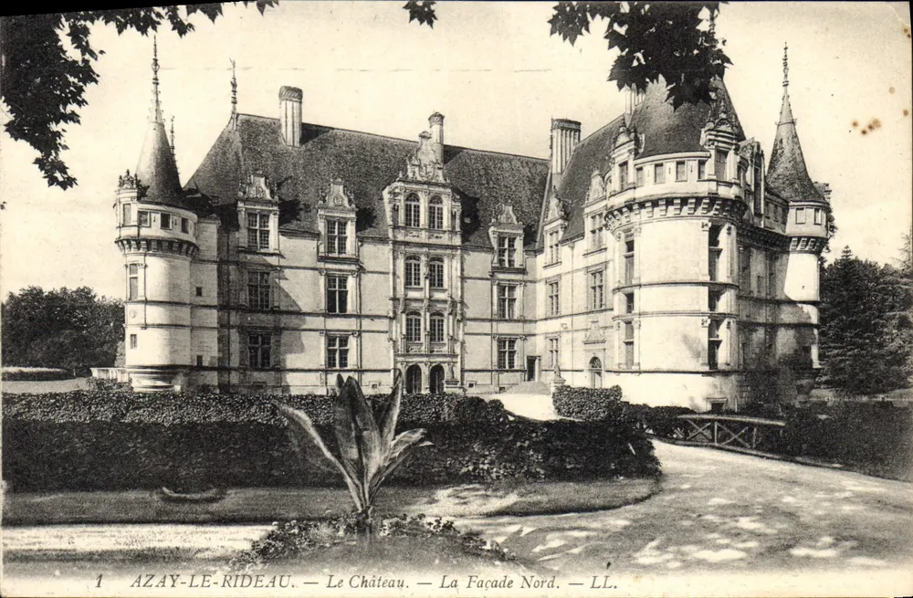 Azay-le-Rideau — Das Schloss — Die Nordfassade — LL. - Vorderseite