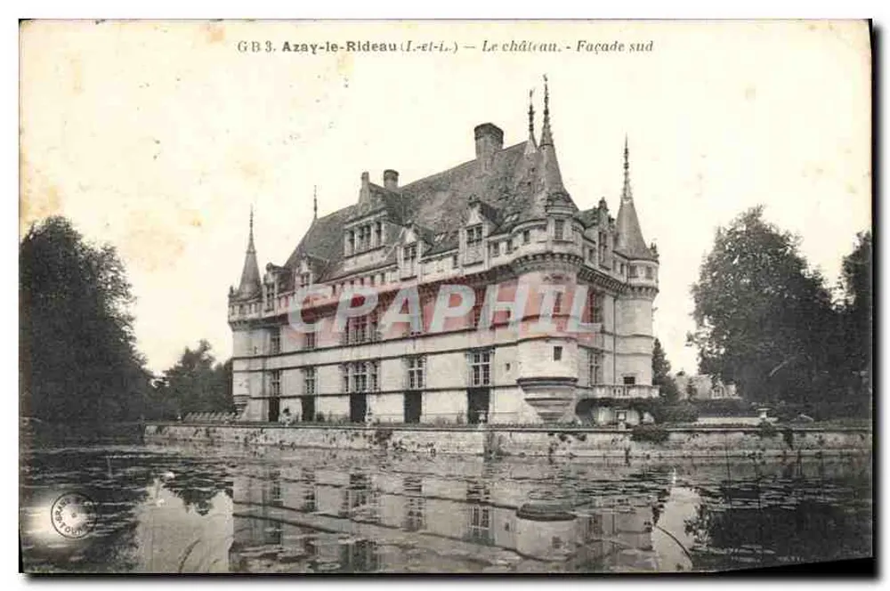 Azay-le-Rideau — Das Schloss — Südseite — GB 3 - Vorderseite