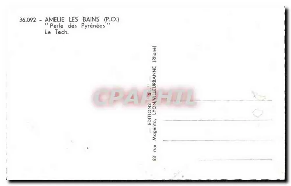 Le Tech — Amélie-les-Bains (P.O.) — Ediciones Magenta, Lyon - Reverso
