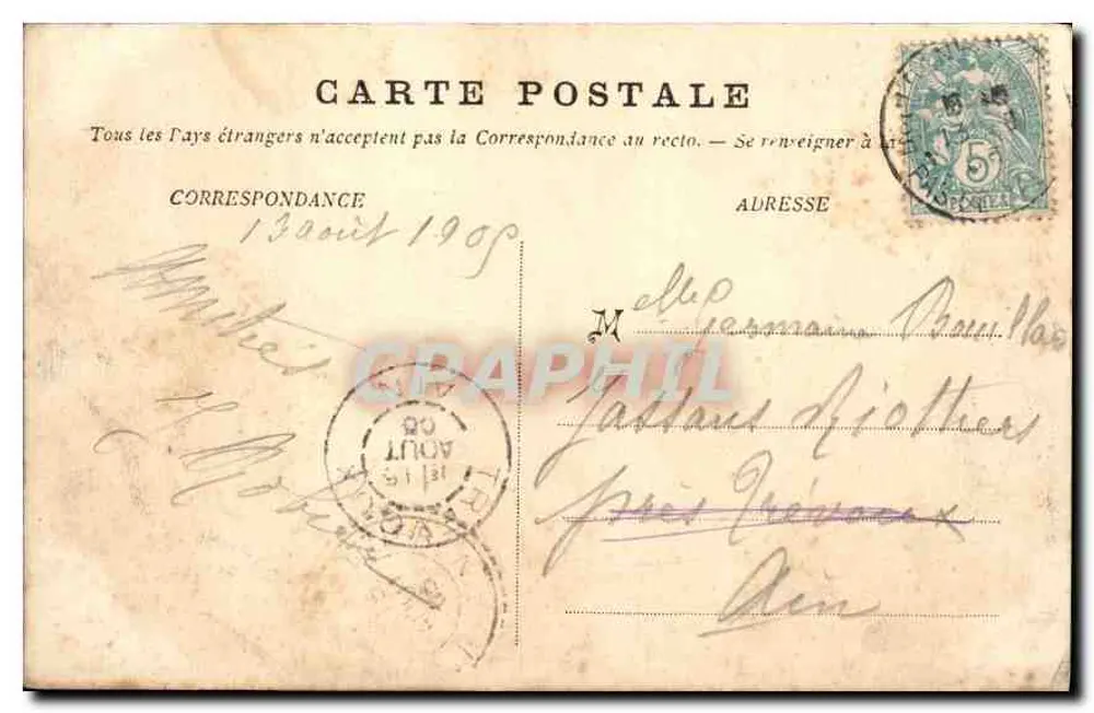 Boulogne-sur-Mer — Boulevard Sainte-Beuve (Gezeitenzeit) — unbekannter Verlag, Nr. 30 - Rückseite
