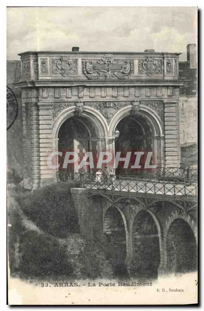 Arras - A Porta Baudimont — B. D., Houbaix, n°33 - Frente