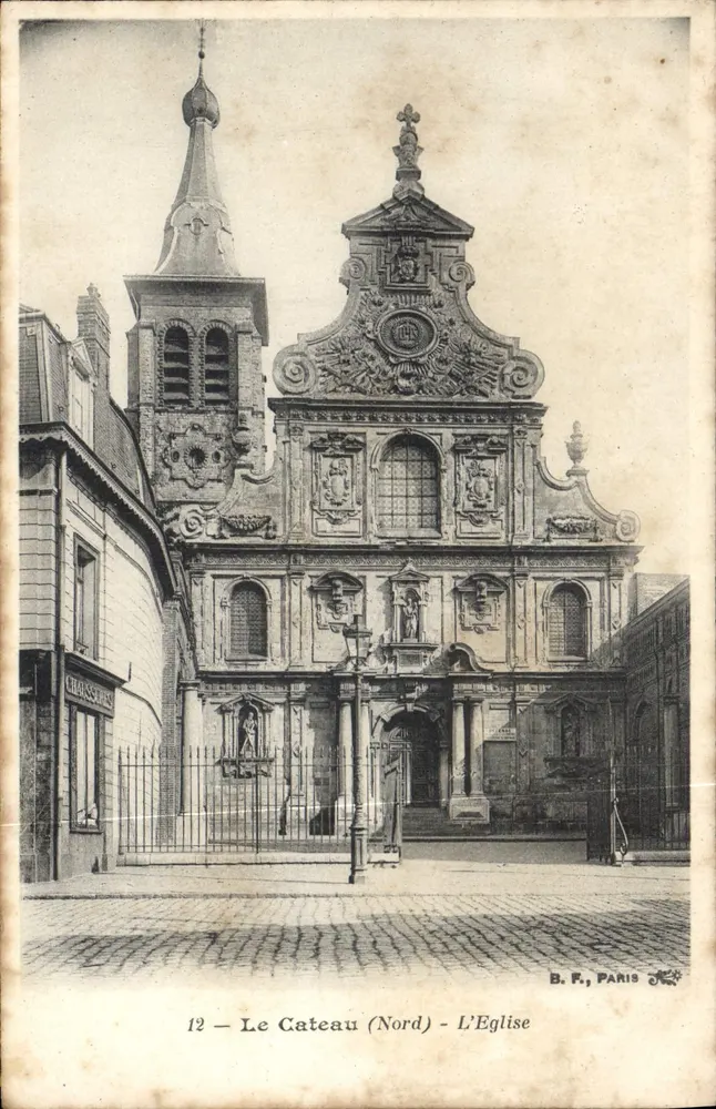 Le Cateau (Nord) - A Igreja — B.F., Paris, n°12 - Frente