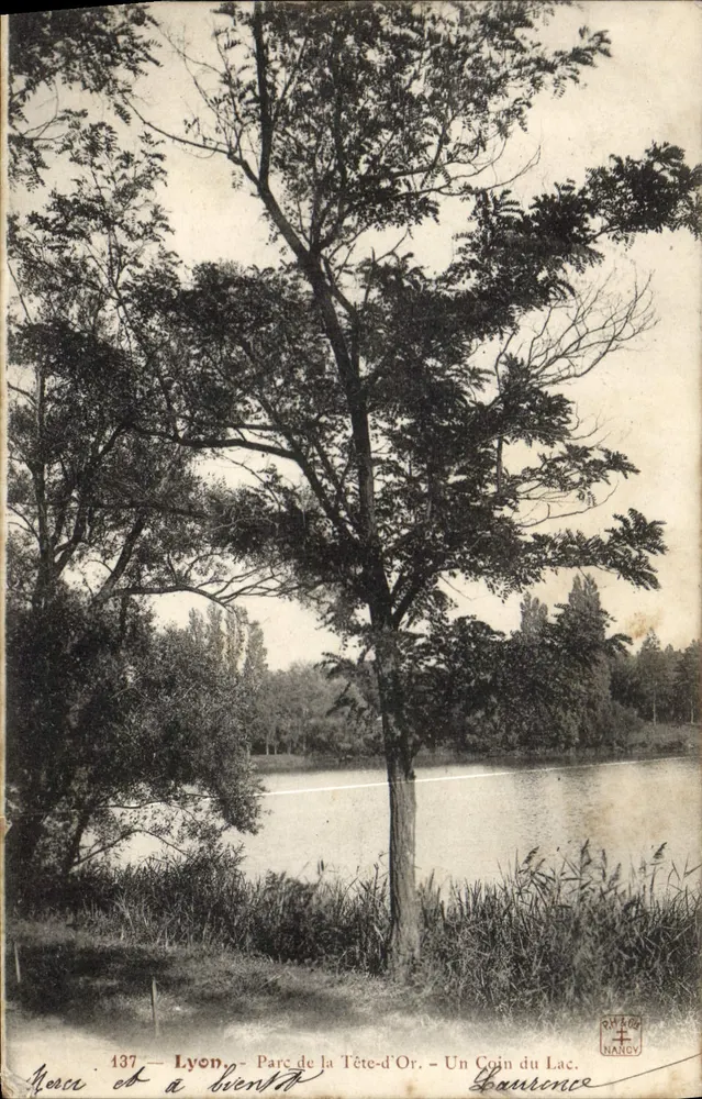 Lyon - Park des Tête-d'Or - Ein Eckbereich des Sees — Laurence, NANCY, n°137 - Vorderseite