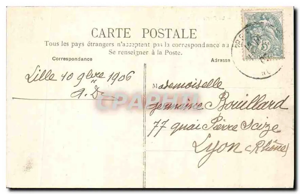 Lille — A Porta de Paris — A.T. n°17 - Verso