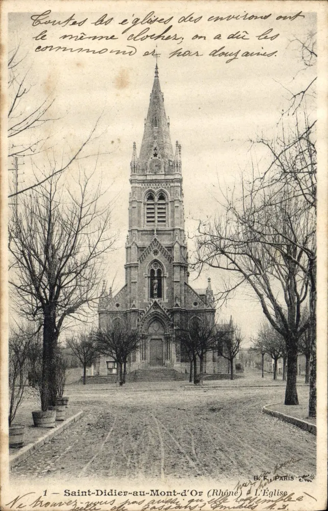 Saint-Didier-au-Mont-d'Or (Rhône) — Ansicht der Kirche — B.F. Paris n°1 - Vorderseite