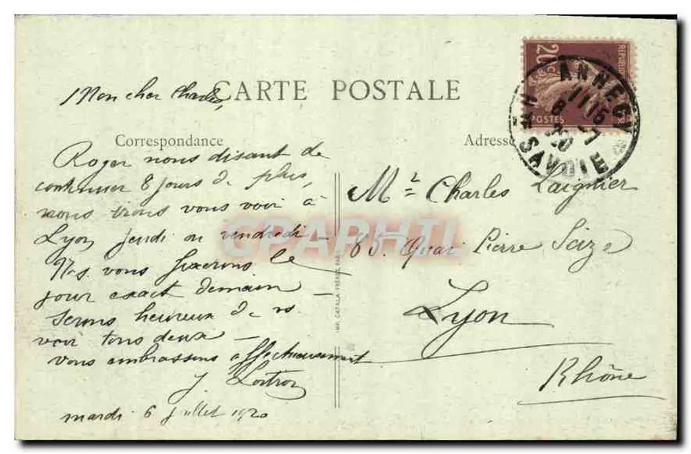 Lago de Annecy — Hotel Beau-Rivage — B.F., PARIS « Lux » - Reverso