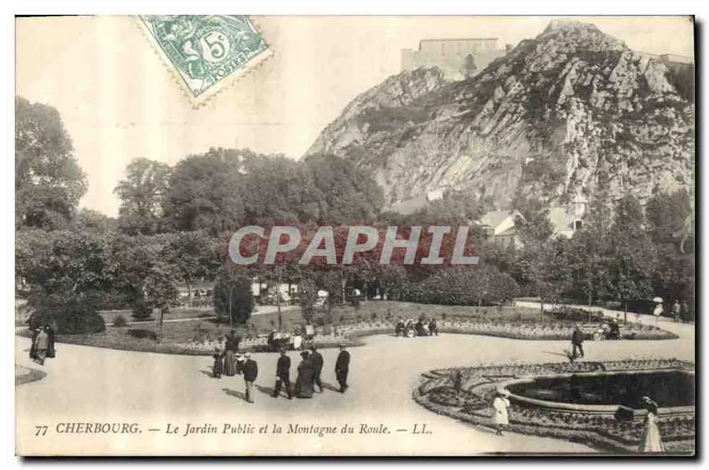 Cherbourg — Der Öffentliche Garten und die Montagne du Roule — LL. - Vorderseite