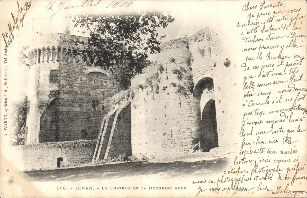Dinan — Schloss der Herzogin Anne — A. Waron, Val André, n°166 - Vorderseite