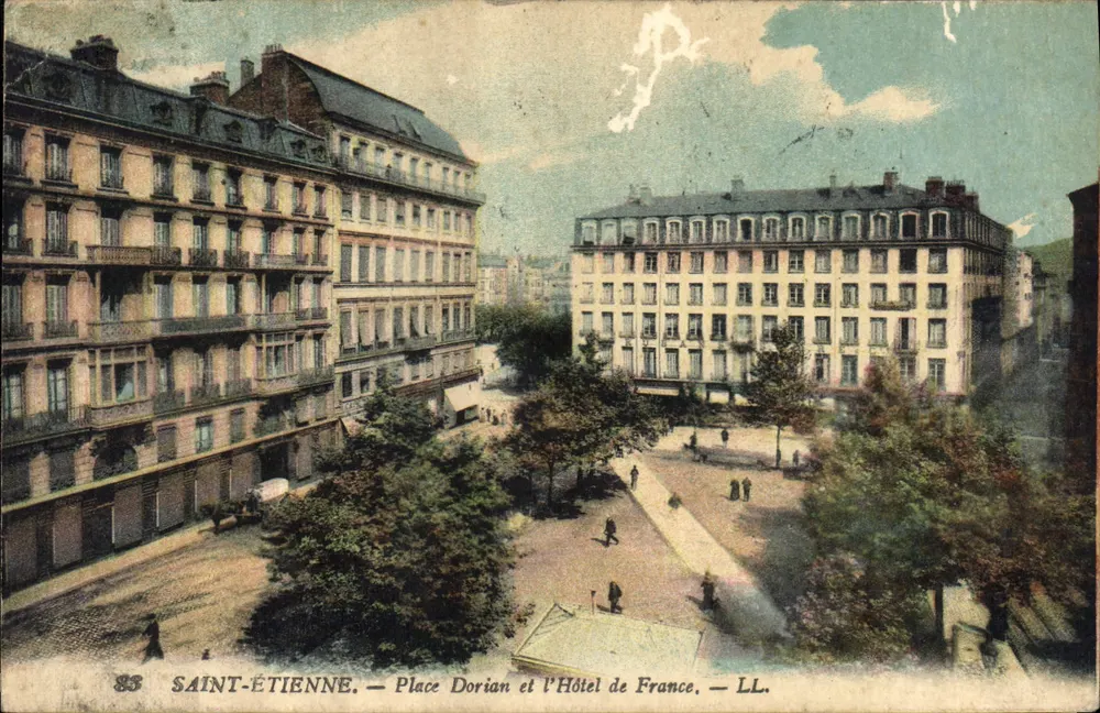 Saint-Étienne — Place Dorian und das Hôtel de France — LL. - Vorderseite