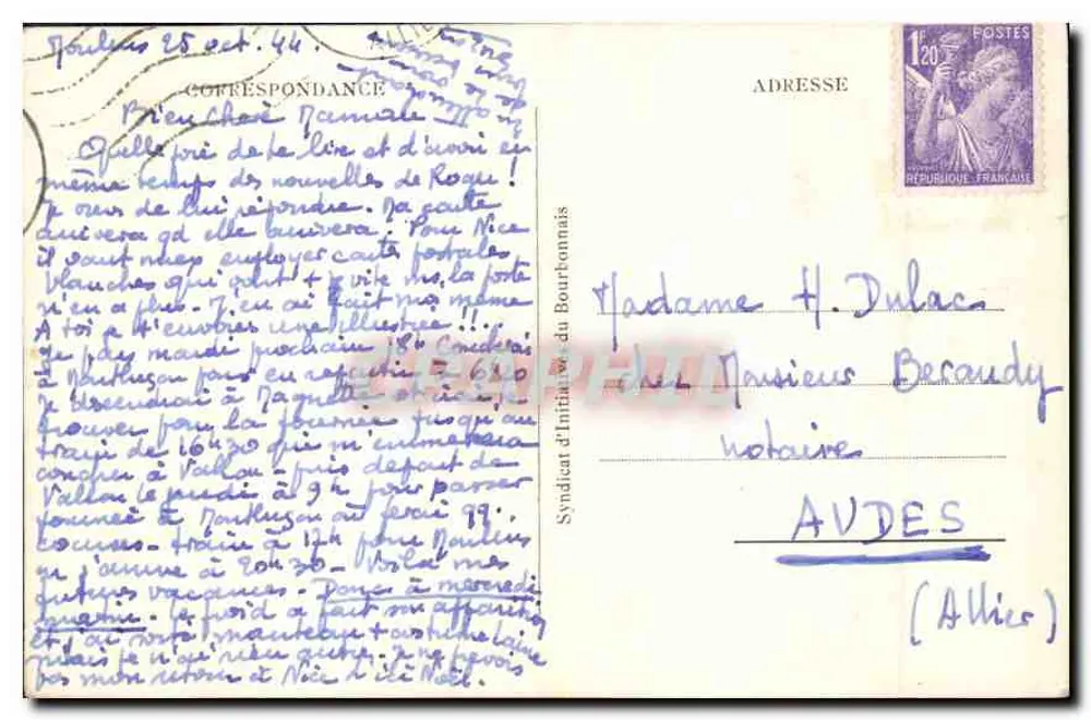 Glasfenster der Jungfrau auf dem Thron — Ende des 15. Jahrhunderts — Cat. de Moulins, Verlag Bourbou - Rückseite