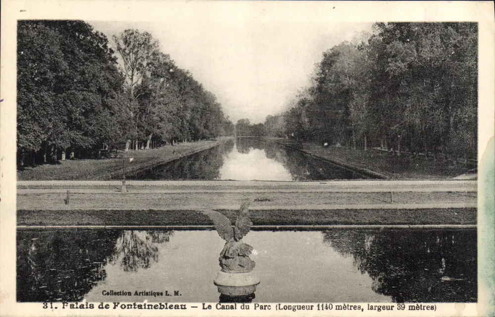 Palast von Fontainebleau — Der Parkkanal — Künstlerische Sammlung L. M. Nr. 31 - Vorderseite