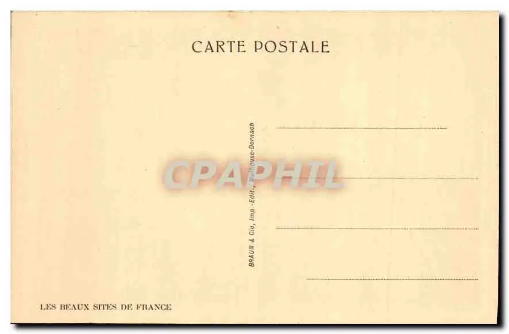 Um canto do velho Colmar — vista sob um arco — editor BRAUN & Cie, Imp. Dornach, n° 4347 - Verso