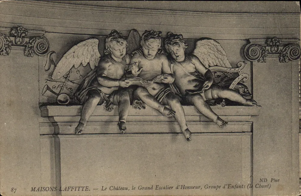 MAISONS-LAFFITTE — Das Schloss, die Große Ehrenstiege, Gruppe von Kindern (Das Lied) — ND Phot - Vorderseite