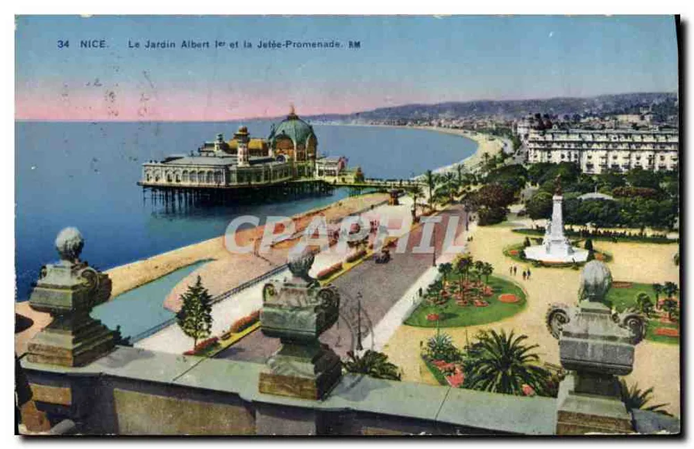 Niza — El Jardín Albert I y la Jelée-Promenade — RM - Anverso