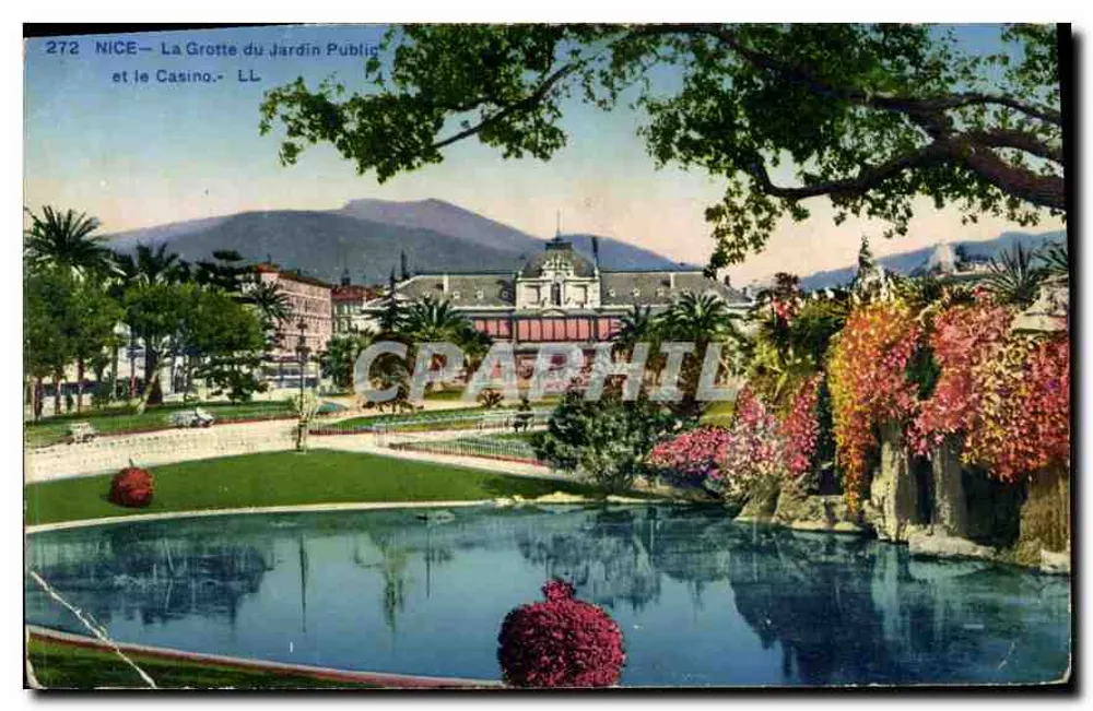 Nice — Die Grotte des öffentlichen Gartens und das Casino — LL, Nr. 272 - Vorderseite