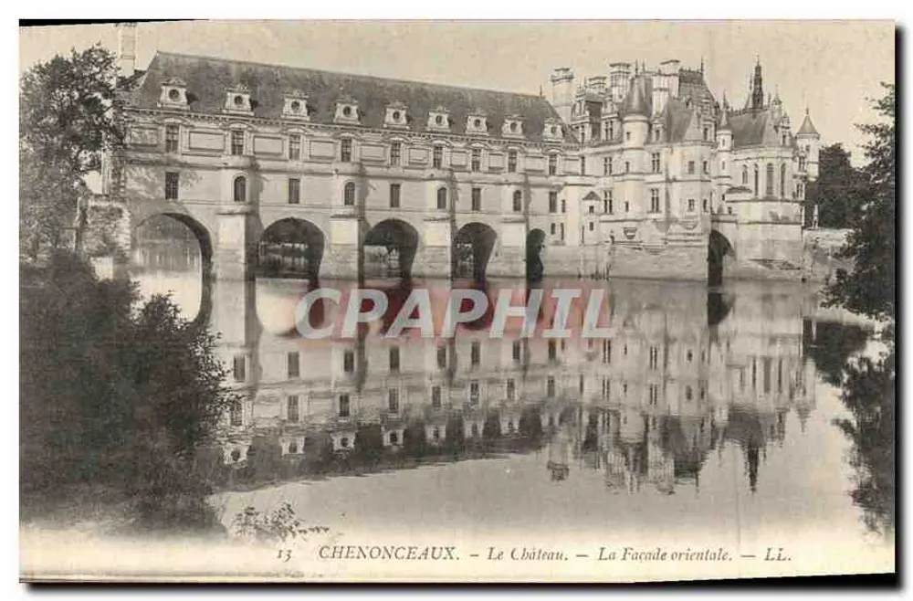 Chenonceaux — O Castelo — A Facha Oriental — LL. - Frente