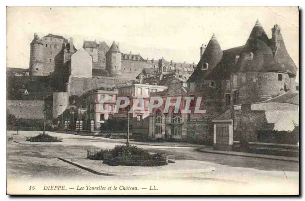Dieppe — As Torres e o Castelo — LL. - Frente