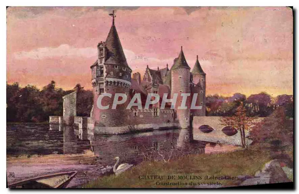 Castelo de Moulin — Loir-et-Cher — Construção do século XVII — Edição especial do Chocolate Poulain - Frente