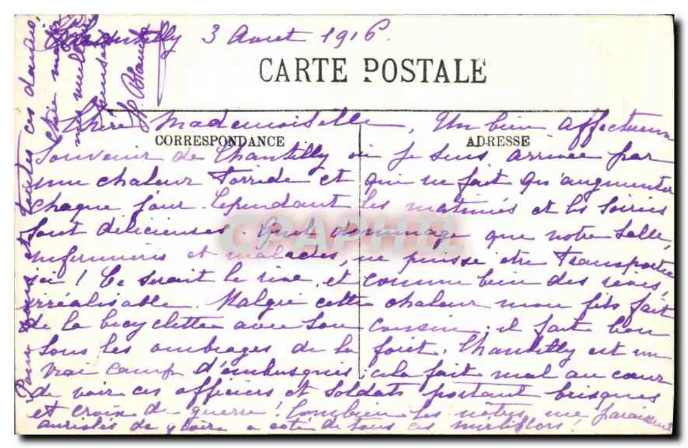 Castelo de Chantilly — O Castelo visto do Parque — LL. - Verso